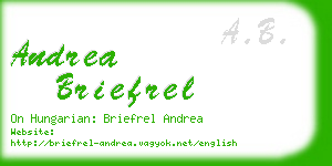 andrea briefrel business card